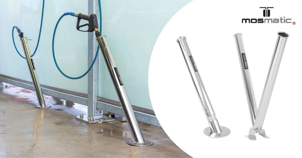 MOSMATIC Lanshouder RVS Wandhouder Lance Holder Wall Mounted